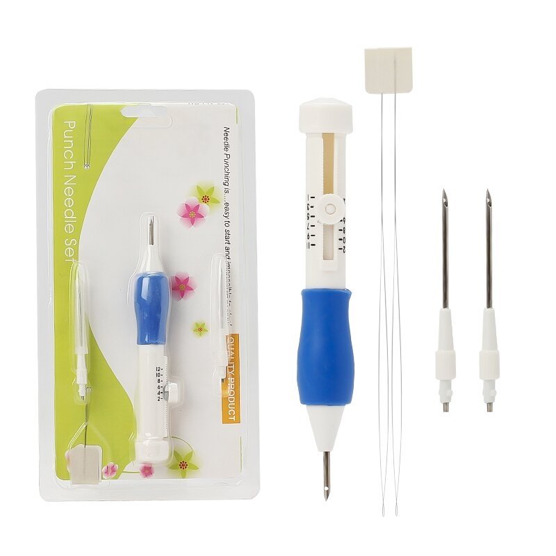 Punching Needle Embroidery Kit for Beginners with Fabric, Wooden Frame & Threads – Complete DIY Craft Set for Embroidery Art & Rug Making
