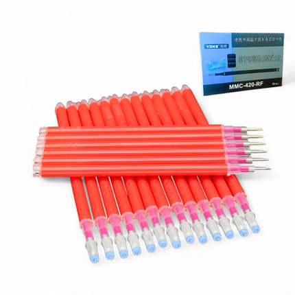 Heat Erasable Fabric Marker Pen Refills for Tailoring, Sewing & Embroidery – Yoke MMC-420-RF | Disappearing Ink Pens for Clothes & Aari Work