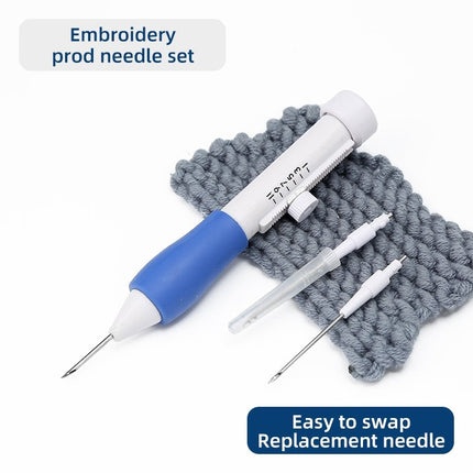 Punching Needle Embroidery Kit for Beginners with Fabric, Wooden Frame & Threads – Complete DIY Craft Set for Embroidery Art & Rug Making