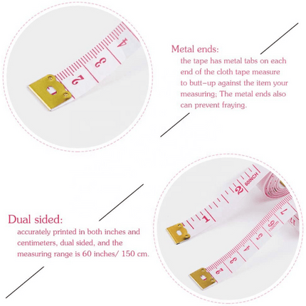Inch Tape for Measurement (1.5 Meter) – Dual Side Printed PVC Fiberglass, Inch Tape for Tailoring & Body Measurement
