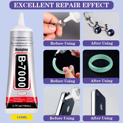 B-7000 Multi-Purpose Adhesive Glue for DIY, Mobile Repair, Craft Projects – Waterproof, Flexible, Strong Bond