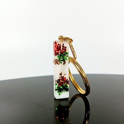 Epoxy Resin Customised Alphabet Keychain - White Design