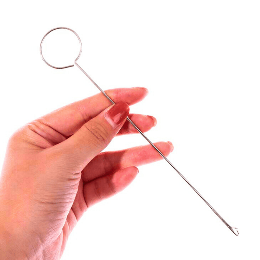 Stainless Steel Loop Turner Tool 26.5cm x 2.5cm – Hook for Dori, Fabric Tube, Strap, Belt, Blouse, DIY Sewing, Tailoring Accessories, Thread Puller for Crafts & Stitching