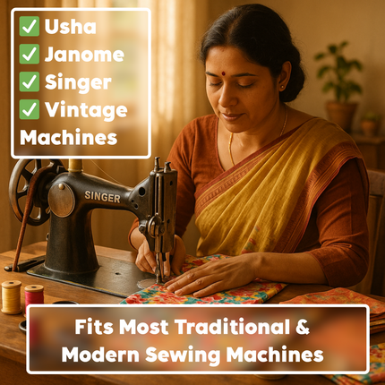 Leather Sewing Machine Belt 2 Mtrs x 3/16" | Fits Usha, Janome, Singer & More | Leather Motor Belt for Wheel | Machine Belt Replacement
