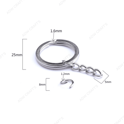 Silver Keychain Rings - No.14 - Reguler
