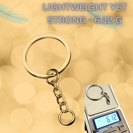 Gold Keychain Rings - 155-Flat