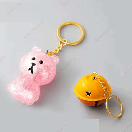 Gold Keychain Rings - 155-Flat