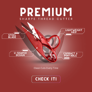 Premium Sewing Thread Cutter Tool | U-Shaped Embroidery Cutter with Sharp Blades | Ideal for Tailoring, Seam Ripping & Aari Craft Work