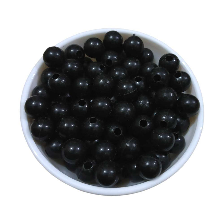 BLACK- Round Beads for Plastic Wire Baskets