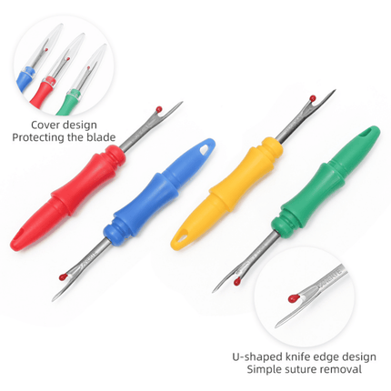 Seam Ripper Tool with Stitch Opener – Fine Quality for Tailoring & Embroidery – Durable Plastic Handle