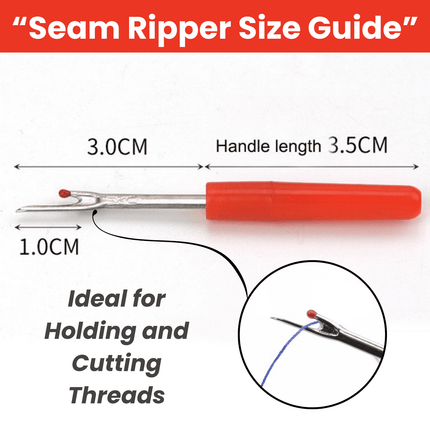 Seam Ripper Tool with Stitch Opener – Fine Quality for Tailoring & Embroidery – Durable Plastic Handle