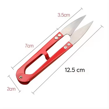 U Shaped Thread Cutter for Sewing, Embroidery & Craft Work | Premium Metal Sewing Snips Tool for Tailoring, Aari Work, Stitching