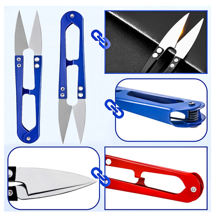 U Shaped Thread Cutter for Sewing, Embroidery & Craft Work | Premium Metal Sewing Snips Tool for Tailoring, Aari Work, Stitching