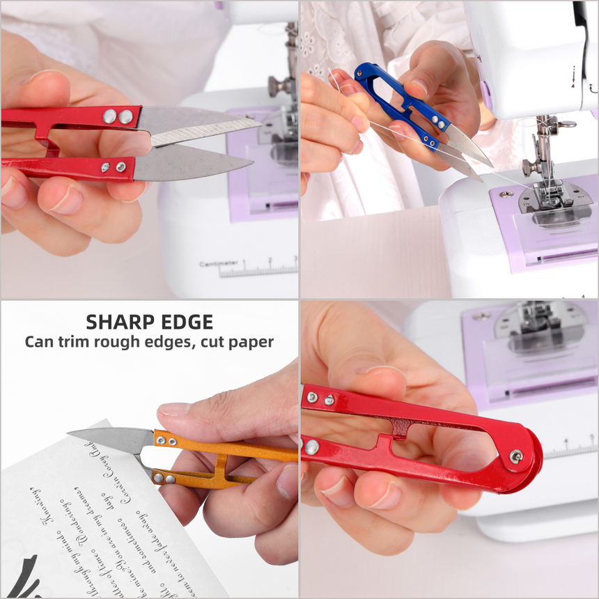 U Shaped Thread Cutter for Sewing, Embroidery & Craft Work | Premium Metal Sewing Snips Tool for Tailoring, Aari Work, Stitching
