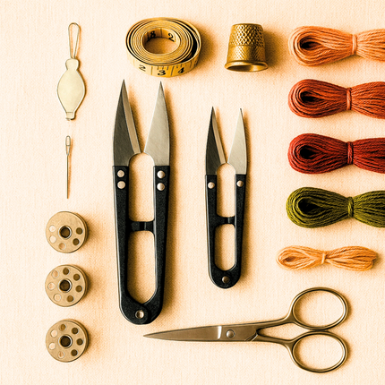 U Shaped Thread Cutter for Sewing, Embroidery & Craft Work | Premium Metal Sewing Snips Tool for Tailoring, Aari Work, Stitching