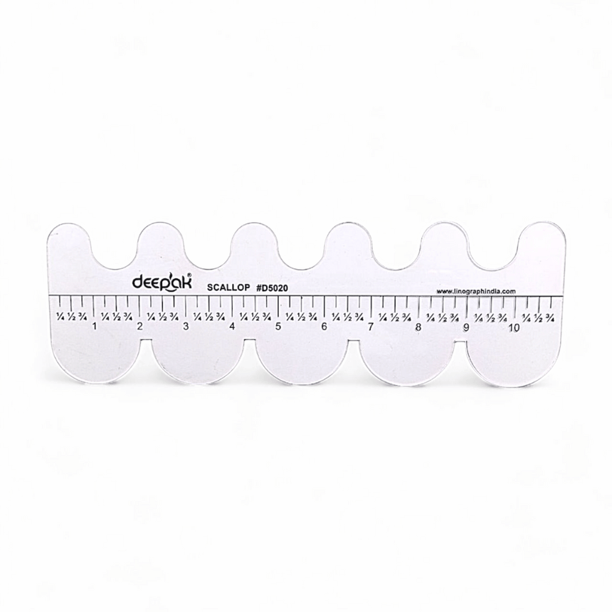 Scallop Ruler Tailoring Scale for Blouse Design | Sewing Scallop Edge Ruler for Dress Designing, Garment Cutting, Fashion Pattern Making & Drafting Curve Tool