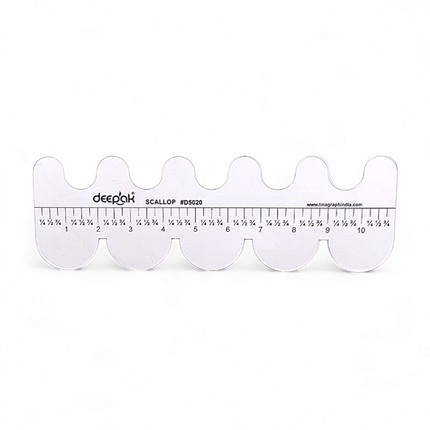 Scallop Ruler Tailoring Scale for Blouse Design | Sewing Scallop Edge Ruler for Dress Designing, Garment Cutting, Fashion Pattern Making & Drafting Curve Tool