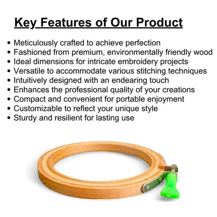 Embroidery Wooden Hoop (3 Ply- Pack of 1)