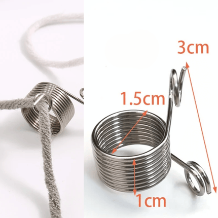 Adjustable Crochet Ring for Finger, Crochet Tension Ring with Yarn Guide Ring for Knitting & Crocheting, Yarn Holder Ring Tool