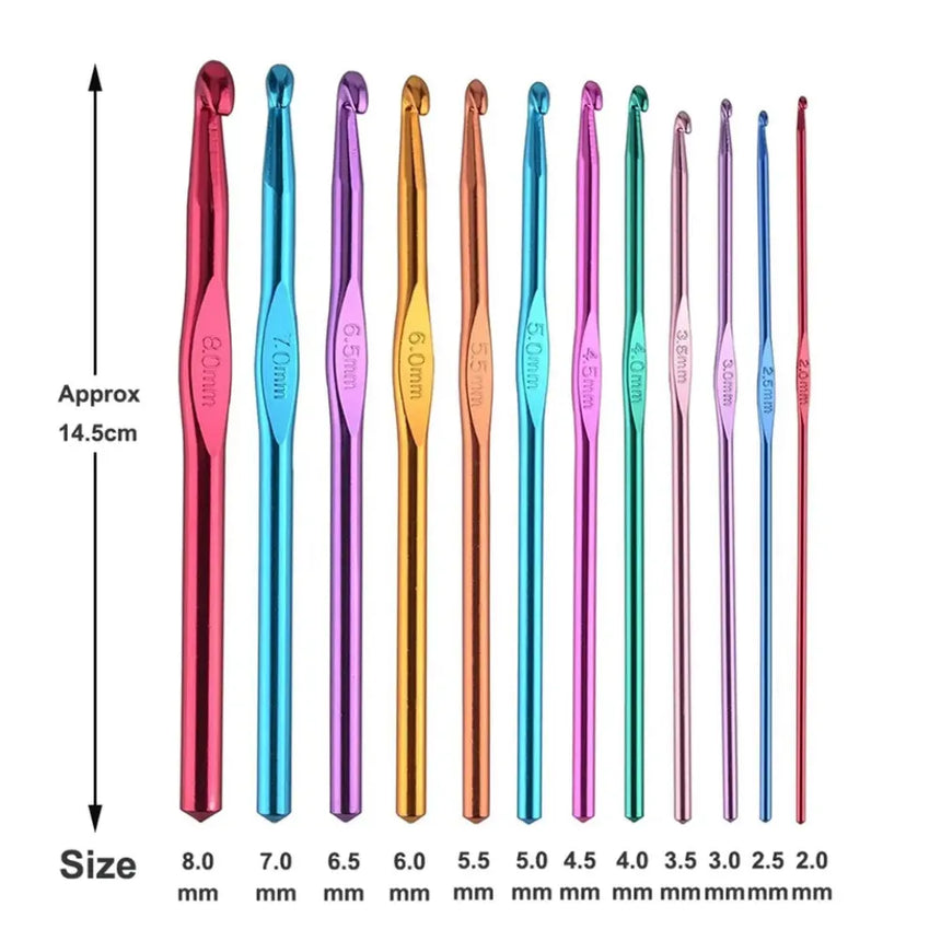 Aluminum Multicolor Crochet Hooks Needle