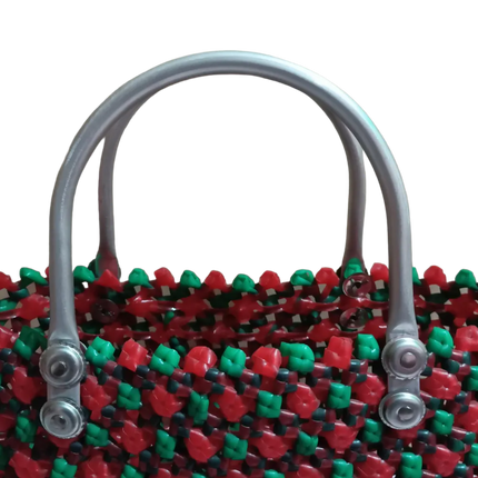 This Metal Basket Aluminium handle for high quality and strong * It’s used on the alternate handle of the Plastic Wire bag/Basket/टोकरी. Its helps the bag/Basket safely carry and move from one place to another place. * The plastic wire basket aluminum handle wing length is 14 cm long so easy to carry heavy weight. these plastic wire bag aluminum handles are rust-free, water-resistant, long-lasting, and durable. *These steel buttons are also used on purses, wire baskets, macramé bags, crochet bags, wire bags