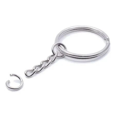 Silver Plated Flat Keychain Rings