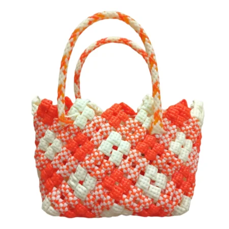 Modern and sleek plastic wire basket for staying organized in style.