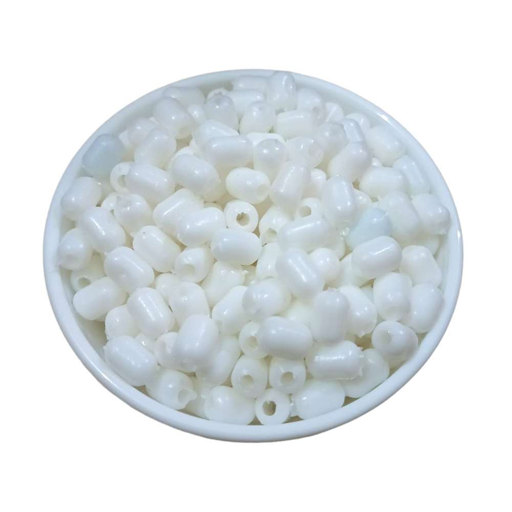 Cylinder type Beads - White