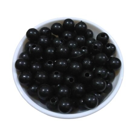 BLACK- Round Beads for Plastic Wire Baskets