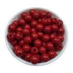 Round Beads – Maroon