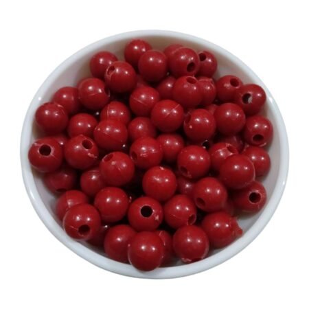 MAROON - Round Beads for Plastic Wire Baskets
