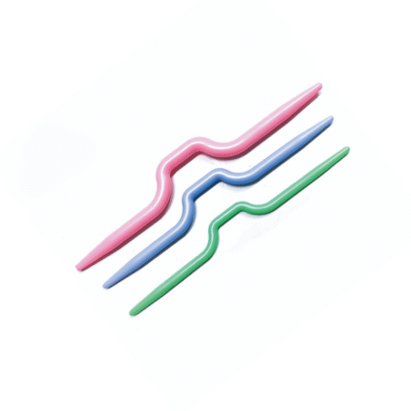 ABS Plastic Cable Stitch Knitting Needles – Set of 3 (3mm, 4mm, 5mm) – Straight Cable Stitch Holder for Knitting & Crochet – DIY Craft Tool