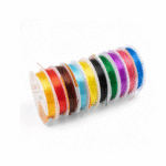 Elastic String for Bracelet Making - Crystal Tec Multi Colour Elastic Cord, 0.4mm to 1.0mm | Stretchy Jewelry Wire