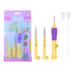 Punching Needle Embroidery Kit for Beginners with Fabric, Wooden Frame & Threads – Complete DIY Craft Set for Embroidery Art & Rug Making
