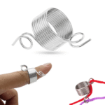 Adjustable Crochet Ring for Finger, Crochet Tension Ring with Yarn Guide Ring for Knitting & Crocheting, Yarn Holder Ring Tool